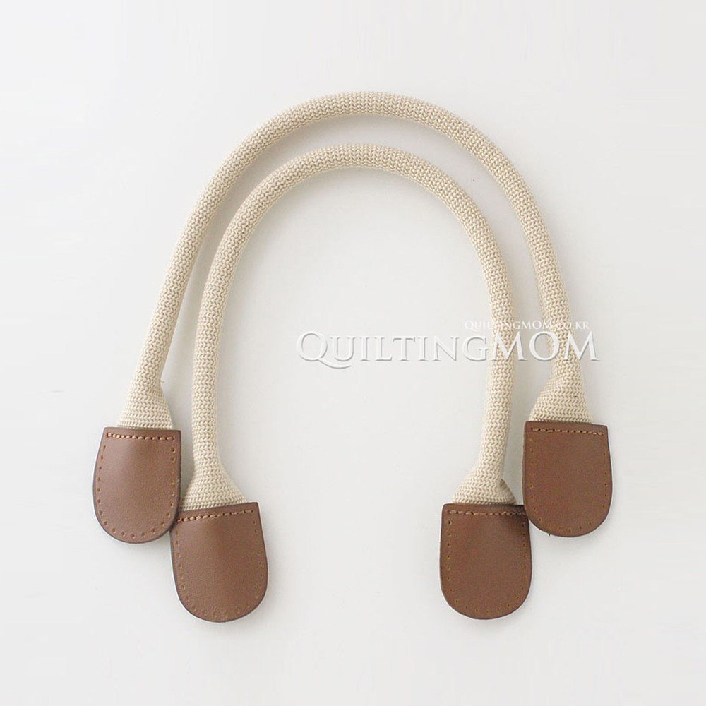 퀼팅맘 웨빙 천연가죽장식 가방손잡이, 카멜브라운, 2개 상세 이미지 1