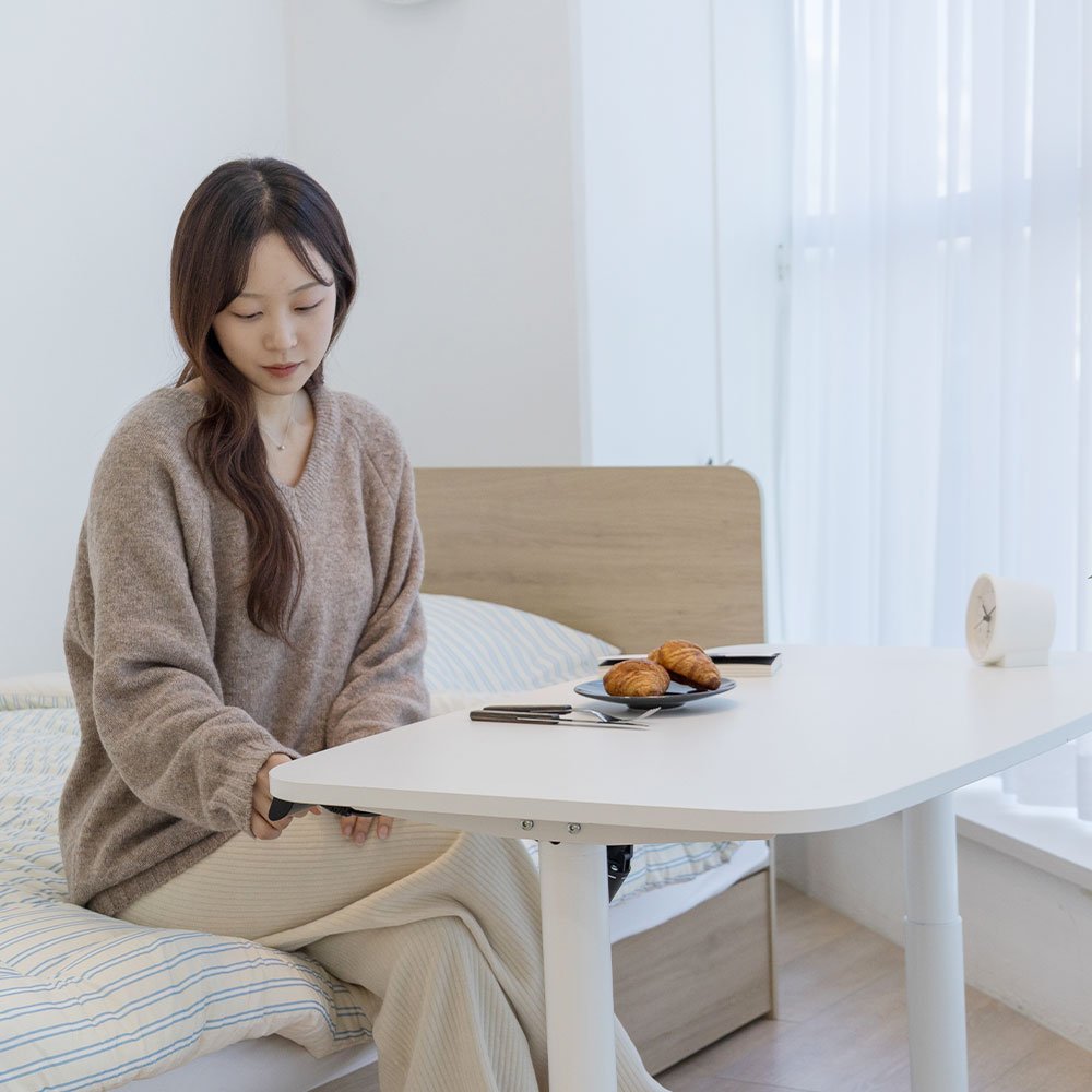 롱코 모션테이블 전동 거실 테이블 높이조절 좌식 모션데스크, 애쉬 1200 상세 이미지 2