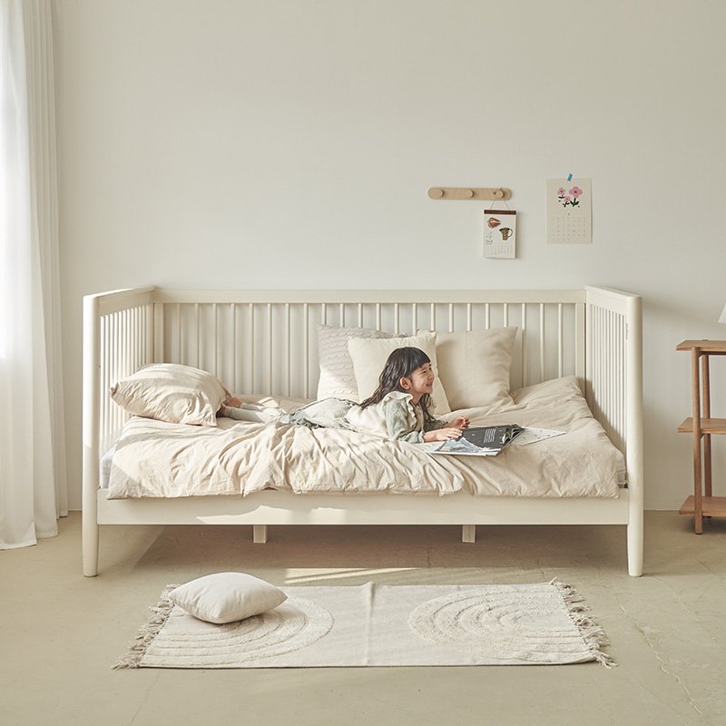 [슬로우알레] 바우 원목 데이베드 키즈 침대 SS 슈퍼싱글, 06] ACC 단독구매불가. 이지케어 범퍼가드 오픈형 상세 이미지 2