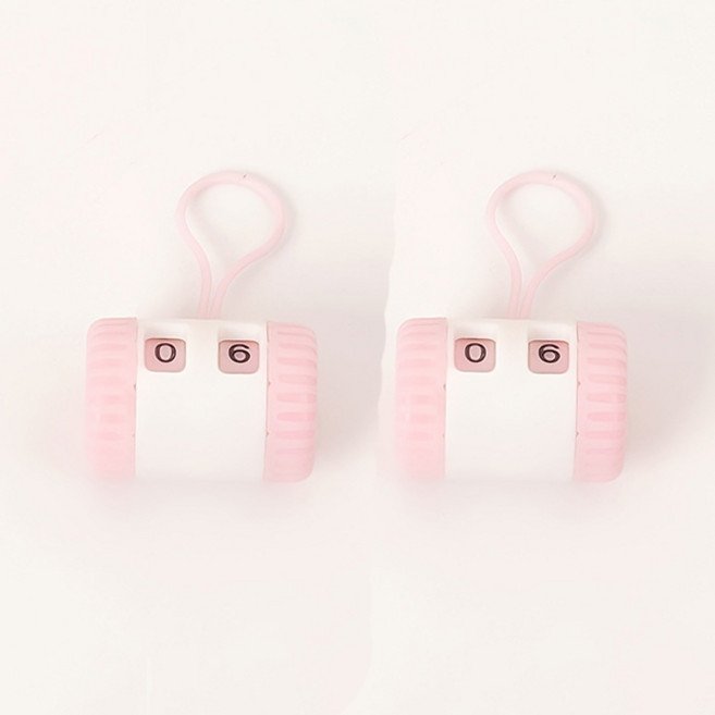 1+1 뜨개질 카운터 스티치 마커, 2개, 핑크