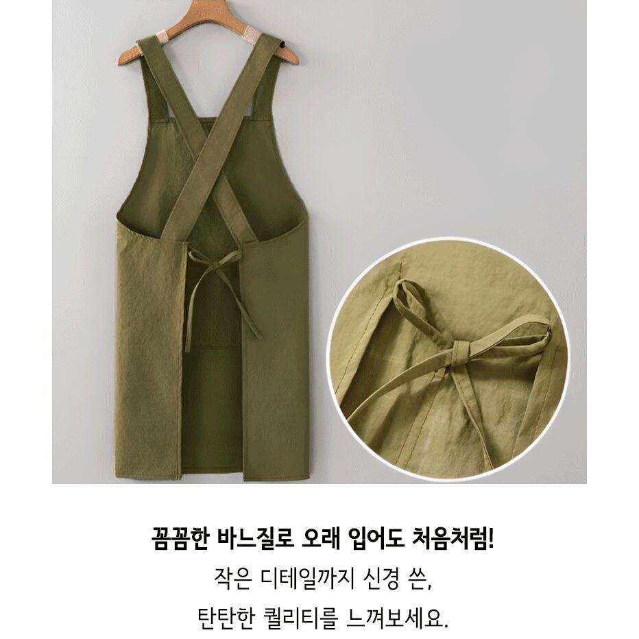 디노르 방수 카페 캠핑 앞치마, 1개, 블랙(black)할인 상세 이미지 2
