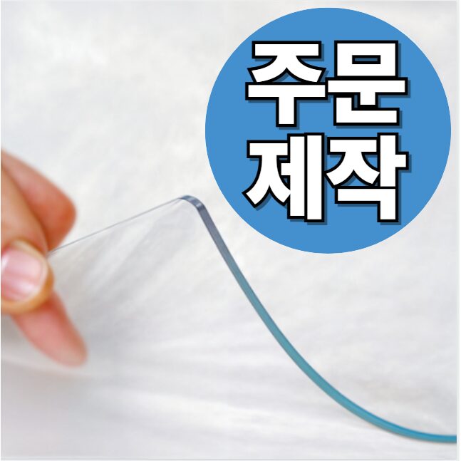 마켓플랜 멀티 PVC 테이블 매트, 투명, 90 x 160 cm, 1개 상세 이미지 1