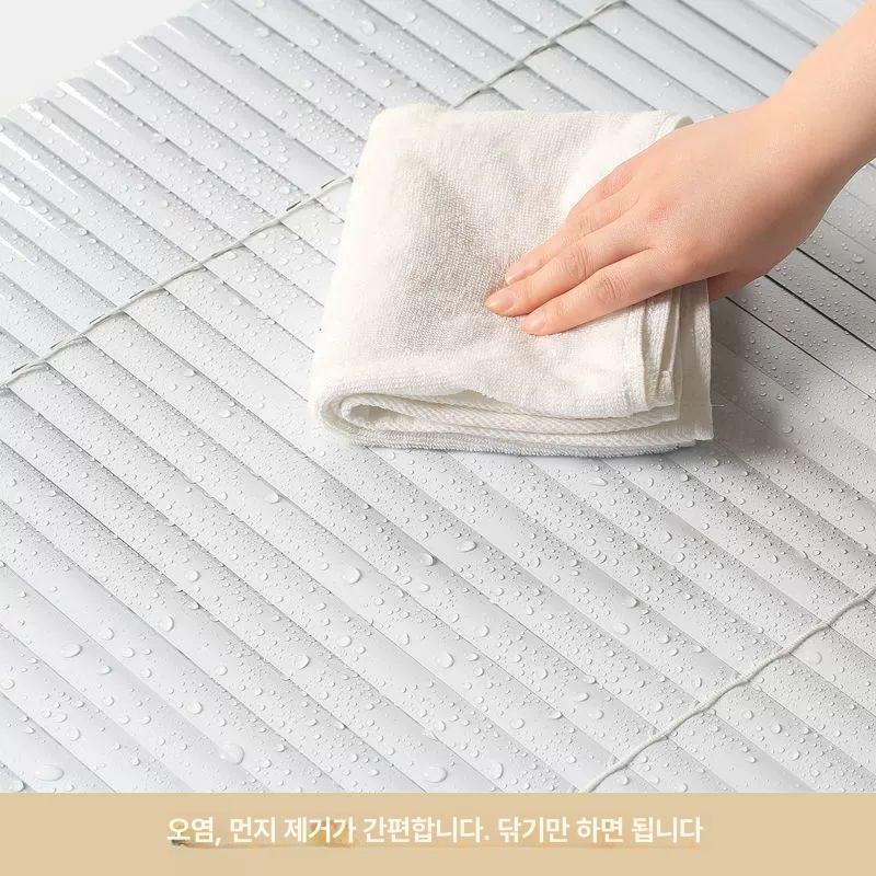 무타공 블라인드 압축봉 롤스크린 욕실 암막커튼, 너비 0.6mx높이 1m, 1개, 베이지옐로우 상세 이미지 1