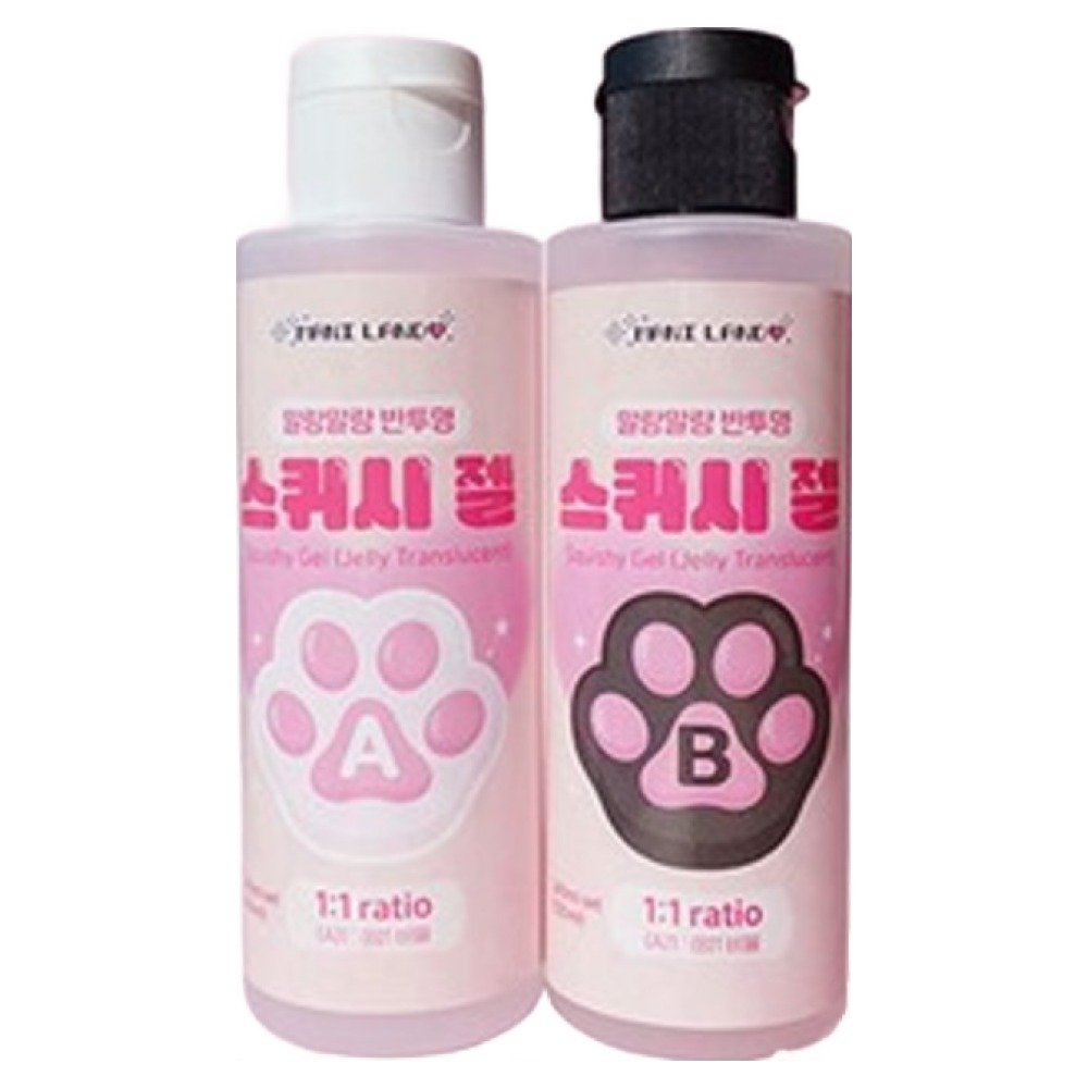마니랜드 스퀴시 젤 공예용 말랑이 슬라임 만들기 DIY 세트 A 핑크라벨 말랑, 1세트, A.핑크라벨-말랑 반투명, 반투명 상세 이미지 1