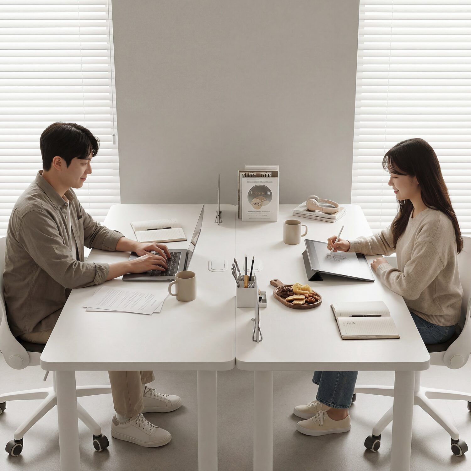 Unihome E0급 업그레이드형 컴퓨터 책상 튼튼한 다용도 테이블, 화이트쿠폰할인 상세 이미지 1