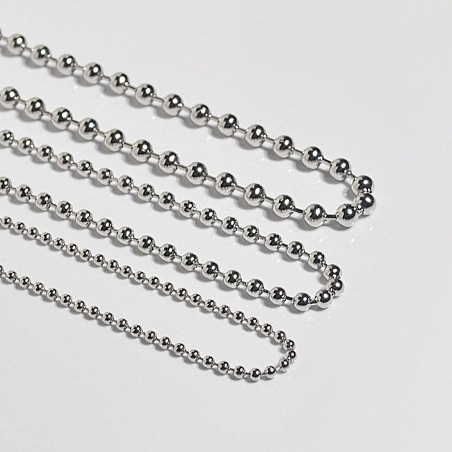 써지컬 부자재 군번 목걸이줄 (60cm) 2mm/3mm/4mm (1개) 상세 이미지 2