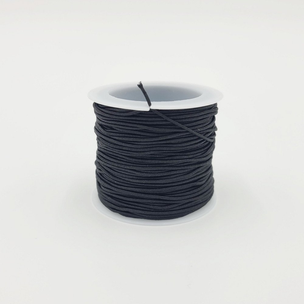 염주 팔찌 만들기 비즈 DIY 부자재 고탄성 나일론 고무줄 1mm, 블랙, 1개 상세 이미지 1