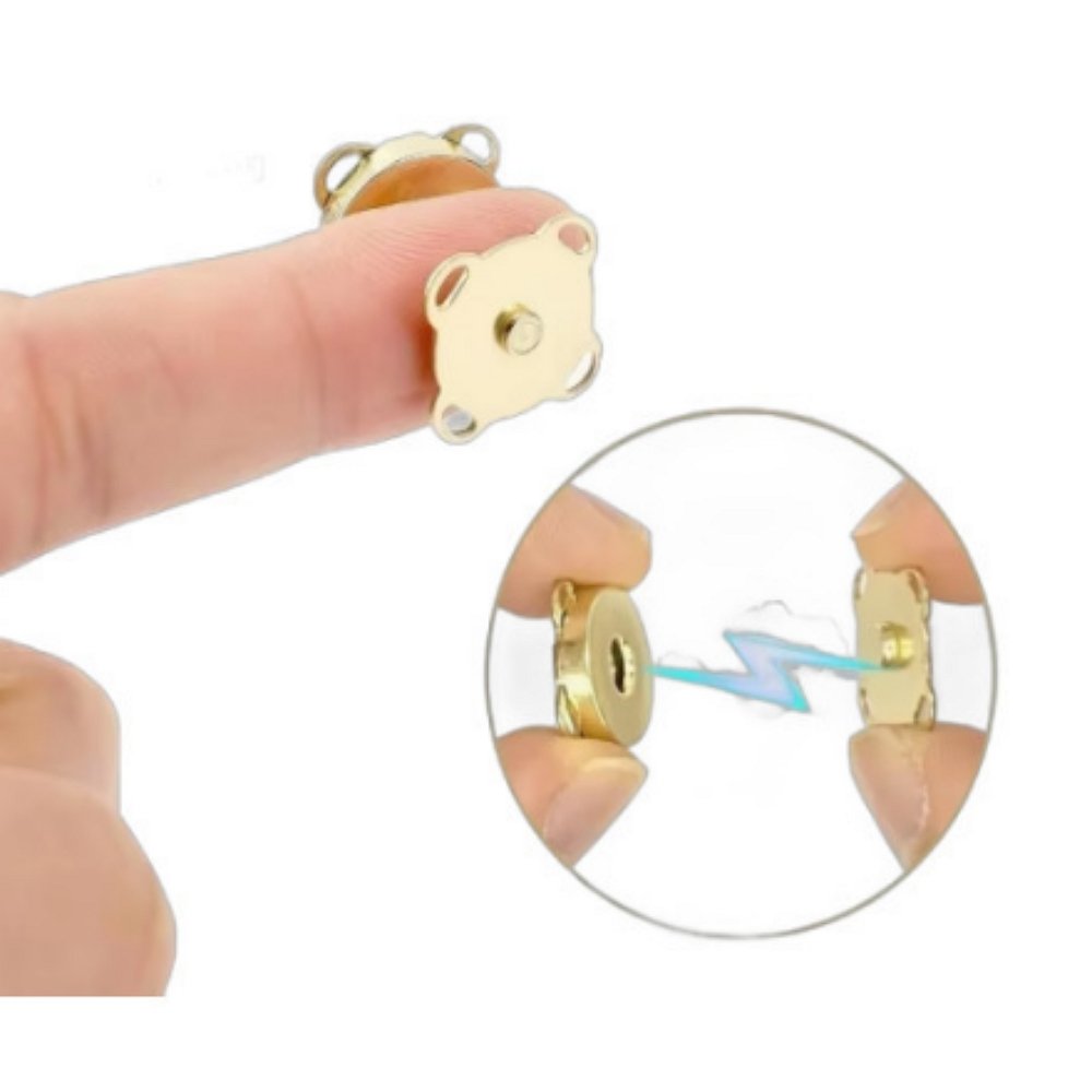 가방 자석 단추 똑딱이 아플리케 사방 귀자석 퀼트 부자재 19mm, 블랙, 2개 상세 이미지 2