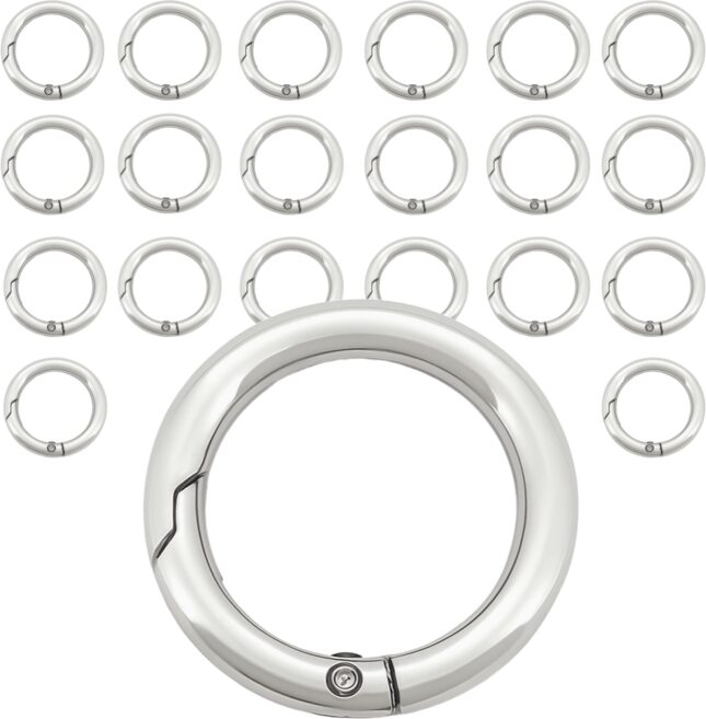 스켈 두꺼운 오픈고급형 원터치 오링 외형 30mm, 25개, 실버할인· 1일 남음