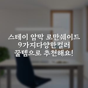 스테이 암막 로만쉐이드 (9가지다양한컬러) 꿀템으로 추천해요!