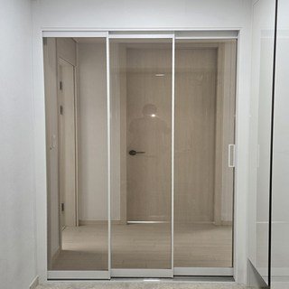 나린중문 현관중문 초슬림 도장 3연동중문 투명강화 오픈형, 1개할인· 04:39:45