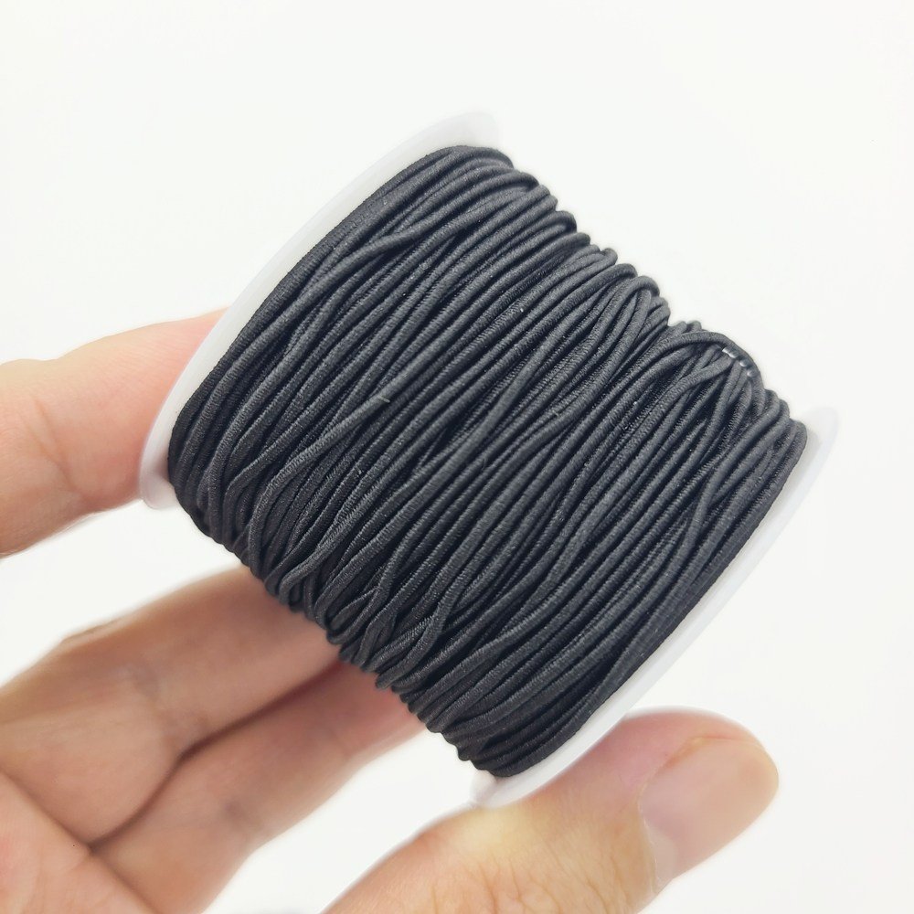 염주 팔찌 만들기 비즈 DIY 부자재 고탄성 나일론 고무줄 1mm, 블랙, 1개 상세 이미지 1