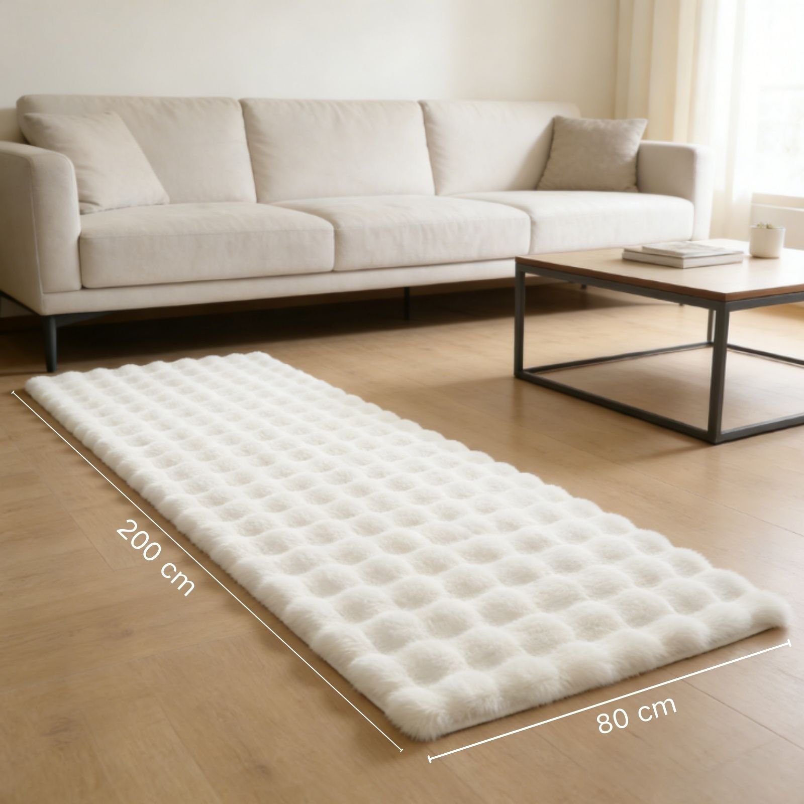 Kismetic 극세사 카페트 앙고라 양털 러그 80 x 200 cm 침실 거실 카페트 극세사 포근한 터치미 털러그 카페트할인 상세 이미지 1