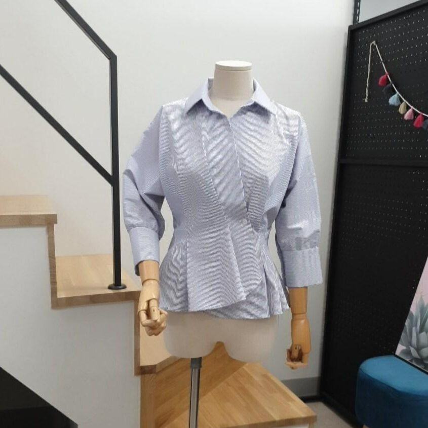 [옷 만들기 패턴지] 언발핀턱셔츠(여성) _ 톡톡패턴, 여성, 1개 상세 이미지 1